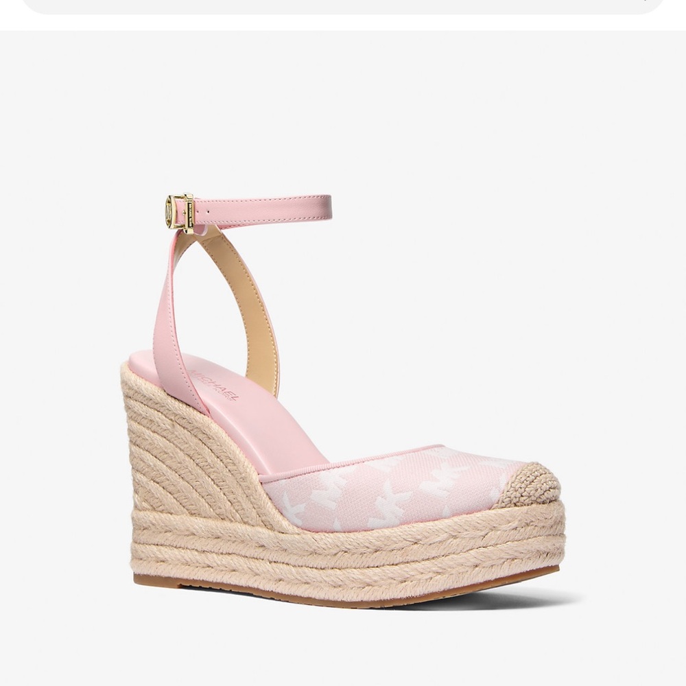 MICHAEL Michael Kors Pink Espadrille Shoes with Ankle Strap